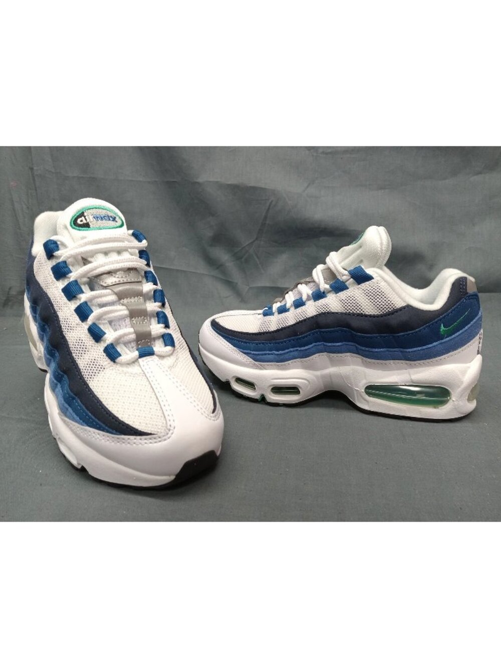 Nike Air Max 95 BB PRM (GS) Emerald Green Lake Blue Boys Size 3.5 NEW NO BOX!
